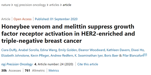 攻克三阴性乳腺癌，蜜蜂毒液竟是关键？
